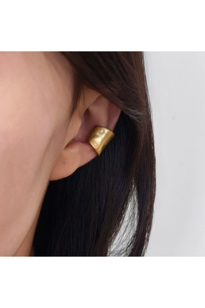 Choice 03 Simple Metal Frosted Ear Clips for Women Fake Piercing Irregular Wi...