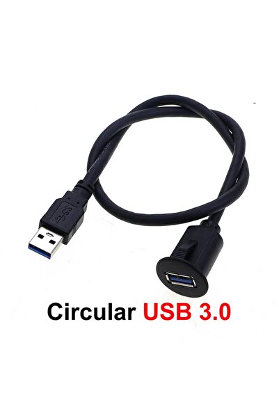 Choice كابل تمديد دائري USB3.0 بطول 0.3 متر / USB 2.0 و 3.0 بطول 0.3/1 متر ذك...