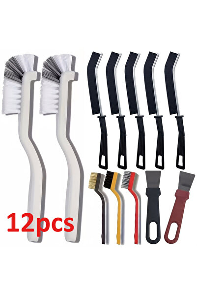 choice2 12pcs Long Handle Cleaning Brush Set 12/7/5pcs for Tile,Grout,Shower,...