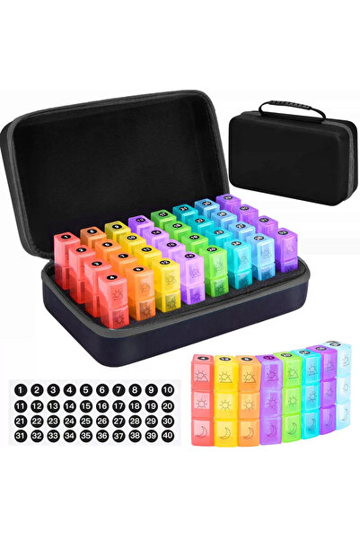 Choice1 black Monthly Pill Box Pill Storage Box Organiser 3 Times A Day Medic...