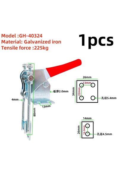 Choice S-40324 90 Degree Quick Release Clamp Galvanized Iron Adjustable Metal...