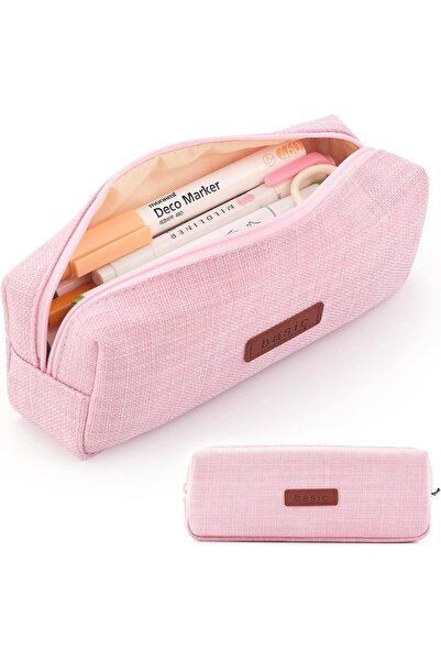 Choice Pink Canvas Pencil Case Student Pouch Coin Cosmetic Bag Office Station...