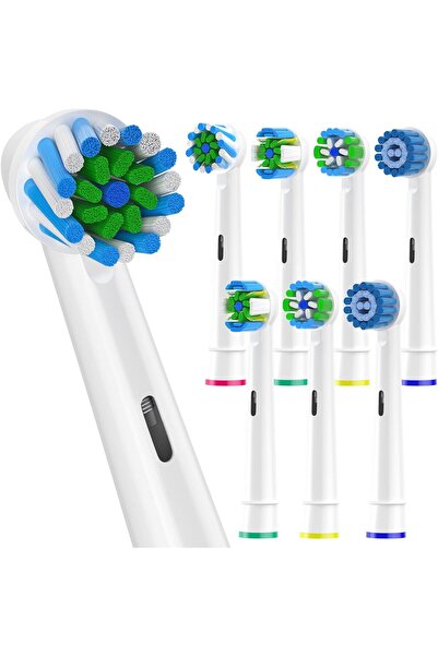 Choice1 8pcs White 8-16pcs Toothbrush Head Compatible with Braun Oral B Elect...