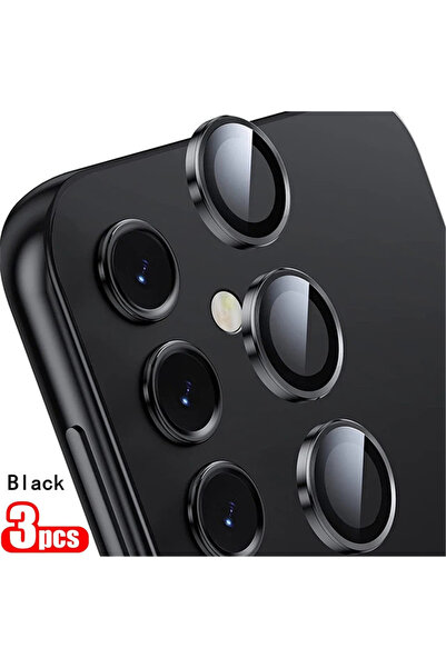 Choice Galaxy A55 Black 3Pcs/1Set Metallic Luster Lens Protector Cover For S2...