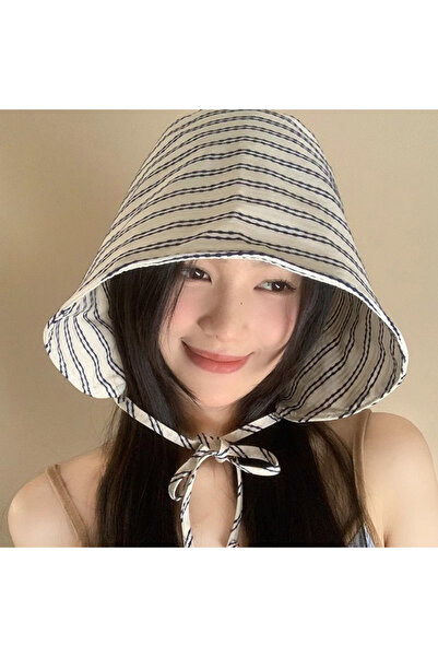 Choice one size white 1Pcs Large Brim Foldable Bucket Hats With String For Wo...
