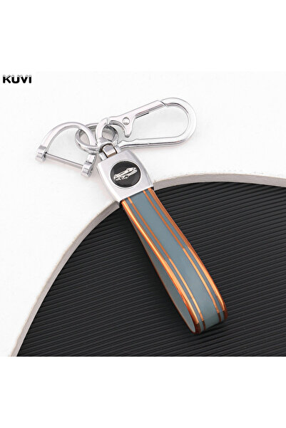 Choice6 Golden Grey Colorful TPU Alloy Keychain For Men Women Car KeyRing Gir...
