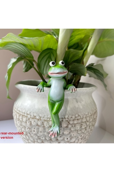 choice2 Sz-Hgqw-8017 1Pc Cartoon Frog Statue, Resin Animal Hanging Art Orname...
