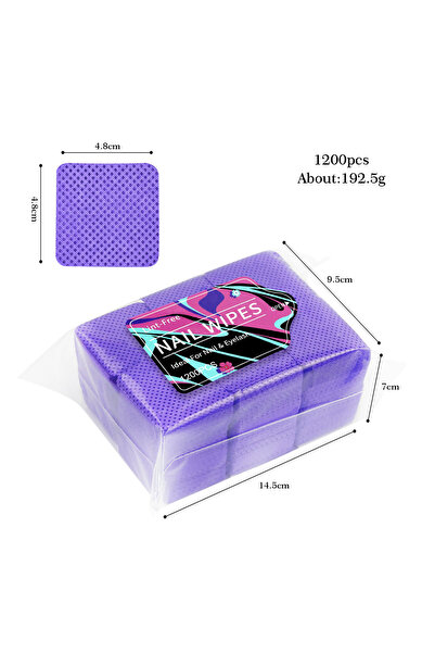 Choice 1200 Packed Purple 1080pcs Boxed Nail Art Lint-Free Eyelash Glue Wipes...