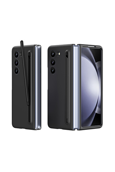 Choice غلاف لهاتف Galaxy Z Fold6 أسود اللون بملمس نقي من سامسونج Z Fold6 Fold...
