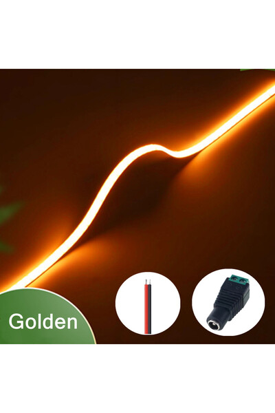 Choice 1m 3mm Gold 3mm Ultra Thin 12V Colorful COB LED Strip Dimmable 3000K 4...