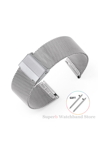 Choice14 18mm Silver Milanese Strap Universal Bracelet Quick Release 18mm 20m...