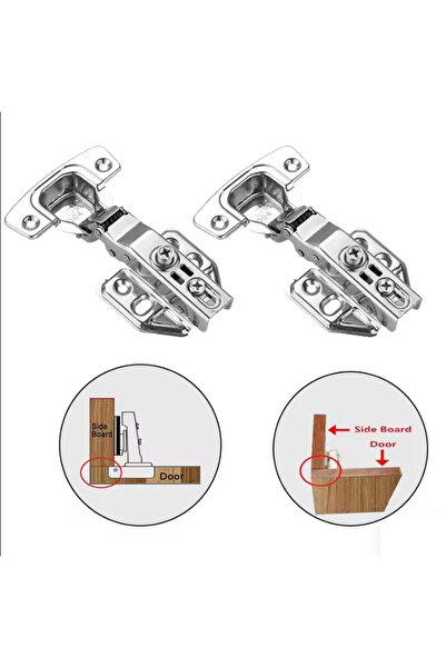 Choice Full Overlay 2PCS 2-8 Pcs Stainless Steel Cabinet Door Hinges Hydrauli...