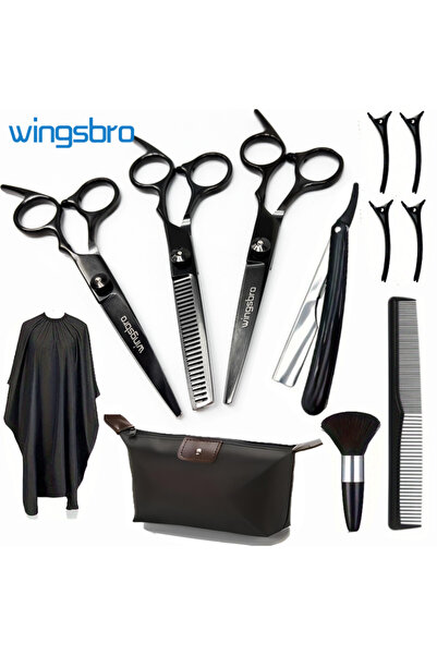 choice2 black Professional Hair Cutting Scissors Set, Home Hair Cutting Barbe...
