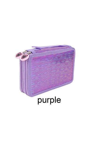 Choice BDX-1132-2 Cute Heart Shape Glossy Pencil Case,Multi-layer Separation ...