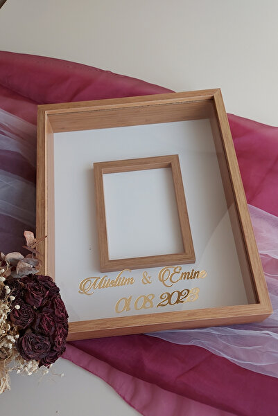 Verda Çerçeve 40x50 Cm Bambu Fotoğraf Bölümlü Yeni Trend Ledsiz Çerçeve! Gül ...