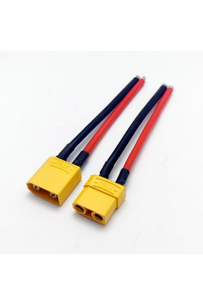choice2 زوج واحد من موصلات XT90 (قطعتان) ذكر/أنثى مع كابل سيليكون 12AWG بطول ...