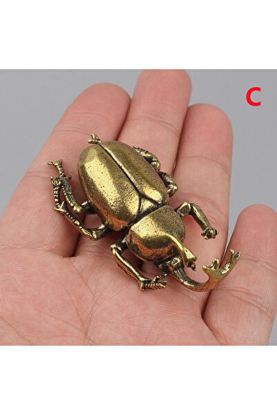 Choice C New Solid Brass Beetle Ornaments Creative Fairy Simulation Copper In...