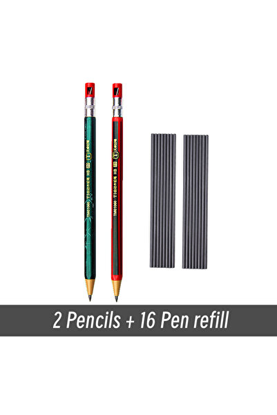 Choice red1green1refill16 2.0mm Mechanical Pencils Set 2B Automatic Student P...