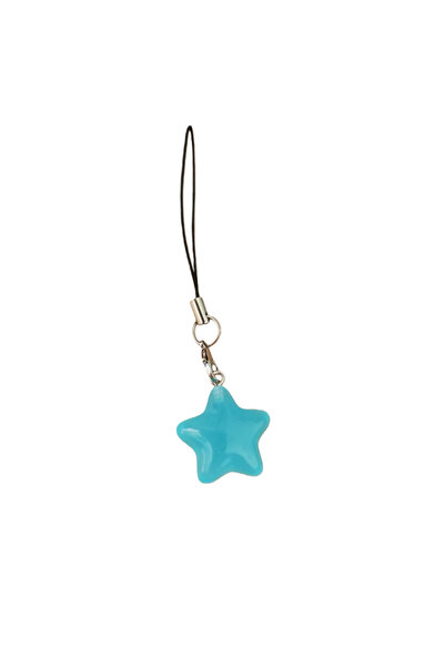 choice2 Blue Luminous Five-Pointed Star Phone Lanyard, Fashionable Five-Point...