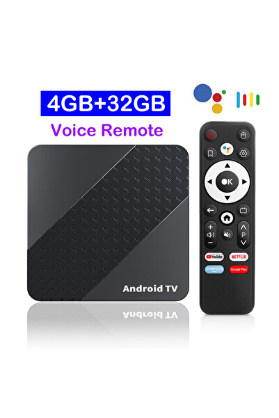 Choice20 EU Plug 4G 32G Voice Remote TV Box X10 Smart Android 16 TV Box RK351...
