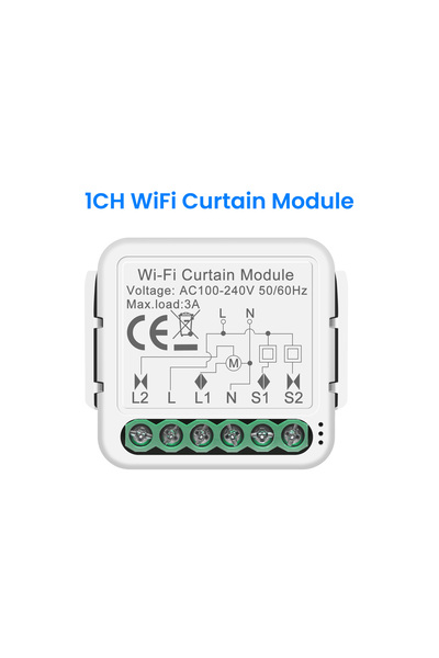 Choice3 WF 1CH GIRIER Tuya Smart Wi-Fi RF433 ZigBee Curtain Switch Module for...