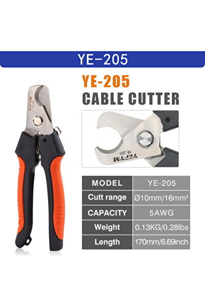 Choice1 كماشة قطع وتجريد الكابلات YE-205 YE-205/205A ذات مستوى صناعي بقدرة قط...