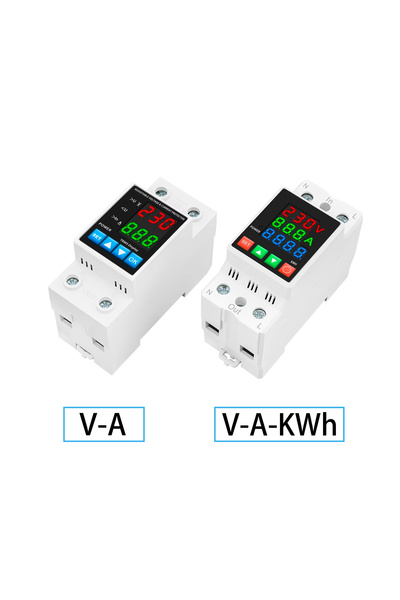 Choice1 63A V-A-KWh 40A 63A 230V Din Rail Adjustable Over Voltage And Under V...