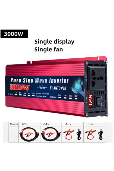 Choice 220V 50HZ 24V Universal 3000W Pure Sine Wave Inverter DC 12V/24V/48V/6...