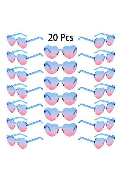 Choice as picture shows 20 Pcs blue-pink 20 Pcs Heart Shape Sunglasses Women ...