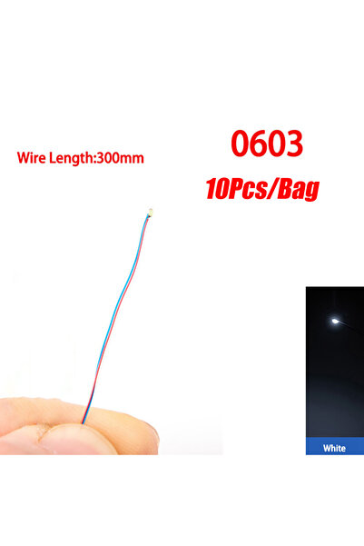 Choice7 0603 white 10Pcs/Lot Model 0402 0603 SMD LED Wired Chip Micro Led Pre...