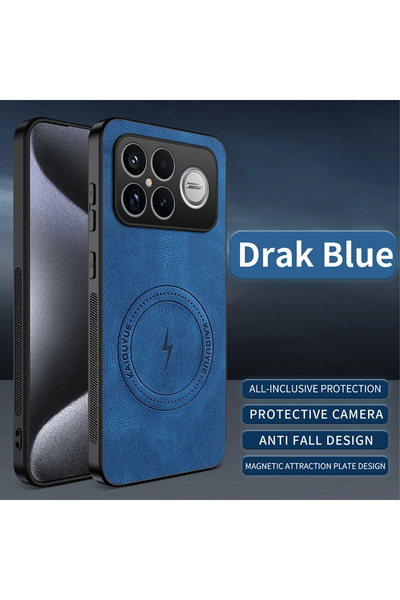 choice2 Poco F8 ultra blue For Mi Poco F8 Ultra Case Luxury Leather Skin Magn...