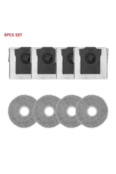 Choice4 8PCS SET Mop Cloths Dust Bags For Dreame X50 Pro/X50 Ultra/X50 Master...