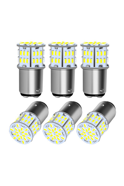 Choice5 6000 كلفن، 6 قطع، 1157 BAY15D، 2/4/6/10 قطع، مصابيح LED فائقة السطوع ...