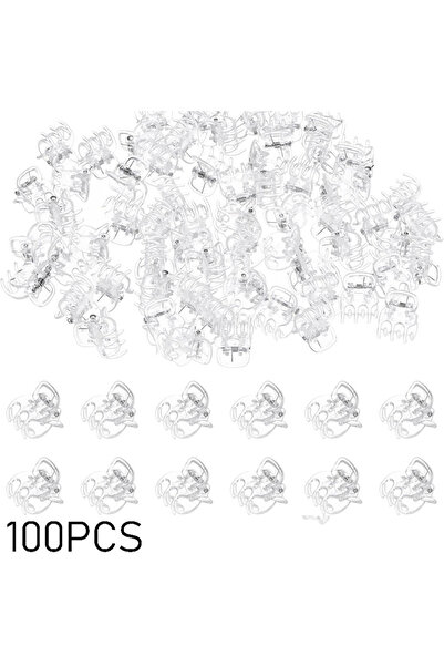 choice2 100PCS 30/50/100Pcs Transparent 6 Claws Orchid Clips Plastic Butterfl...