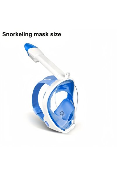 choice2 L/XL Blue Full Face Snorkel Mask for Adults and Teens Anti Fog Anti L...