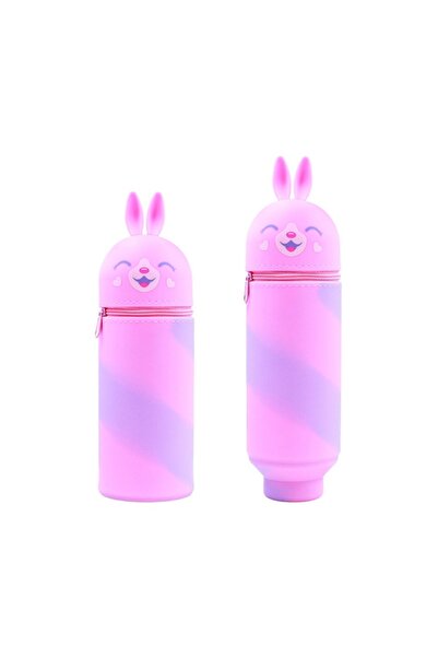 Choice3 Colorful Rabbit 1pc Cute Foldable Pencil Case Animal Shape Dirt Resis...