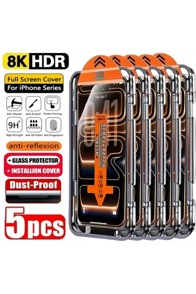 Choice74 iPhone17 Pro Max 5PCS HD Glass 1-5PCS Easy Install HD Screen Protect...