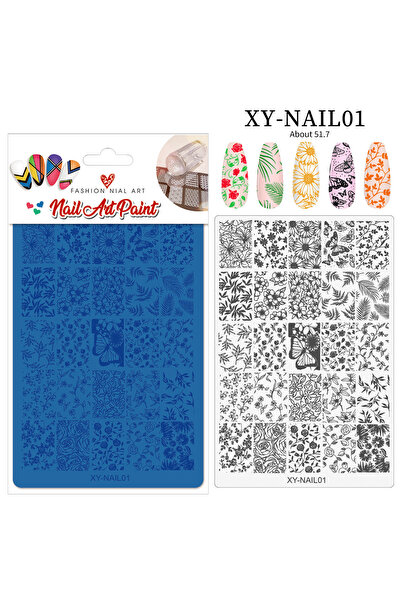 Choice49 1 YYM Mixed Pattern Nail Art Stamping Plates Flower Bow Heart Print ...