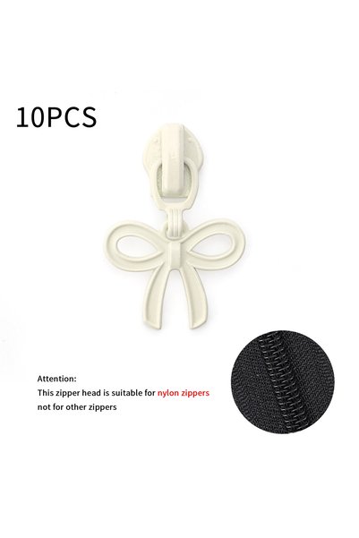 Choice4 No103 10PCS，5# Nylon Zipper Pulls - Colorful Bowknot-Shaped (10 Color...