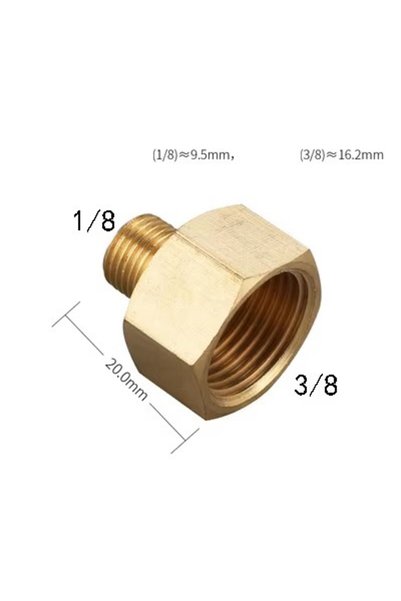 Choice5 M1 To F3 1/8" 1/4" 3/8" 1/2" Male to Female Thread Brass Pipe Connect...