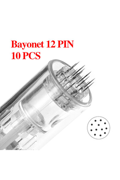 Choice 10pcs 12pin Bayonet Cartridge Needle for MYM M5/M7 Derma Microneedle P...