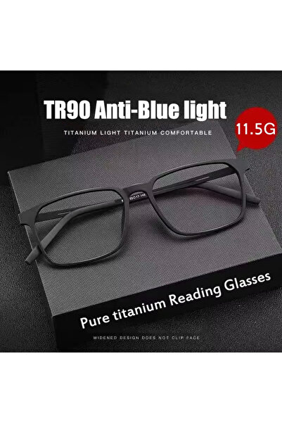 Choice6 +200 black Pure Titanium Anti-Blue Light TR90 Reading Glasses For Men...