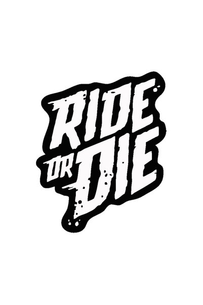 Choice8 4x5CM White Ride or Die Bicycle Frame Stickers DIY Mountain Bike Mtb ...