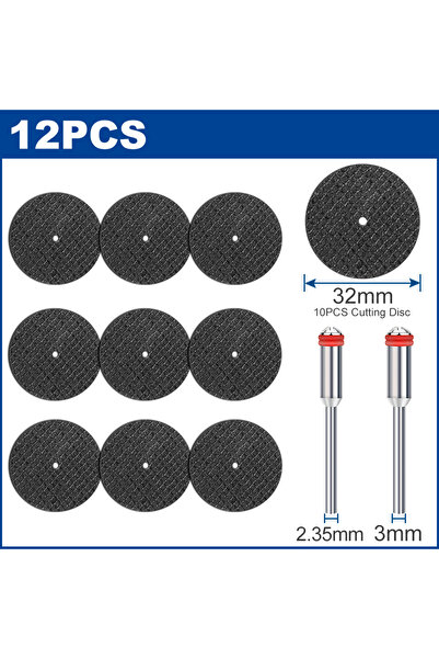 choice2 12pcs XCAN 32mm Abrasive Cutting Disc Set With Mandrels Grinding Whee...