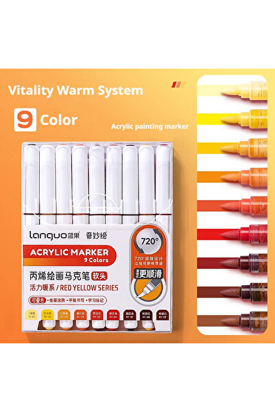 Choice Red Yellow Series 207Colors LANGUO Direct Liquid Acrylic Markers Soft ...