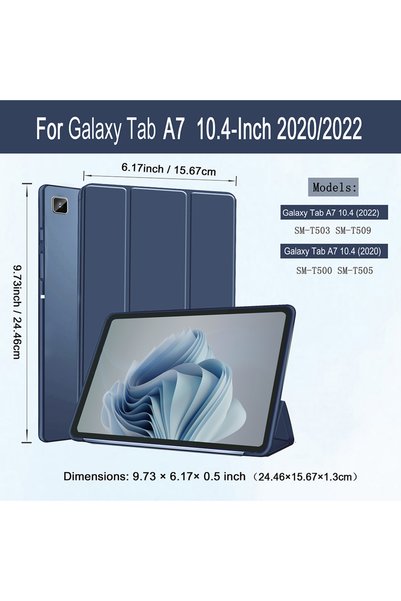 choice2 حافظة باللون الأزرق الداكن لجهاز سامسونج جالاكسي تاب A7 10.4 2022/202...