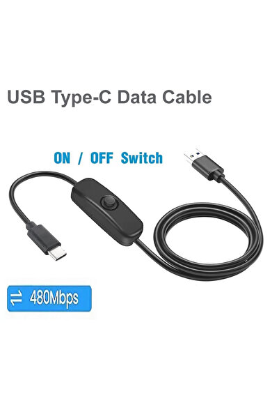 Choice 1m Type C Switch Cable USB to Type-C Data Cable with On/Off Switch for...
