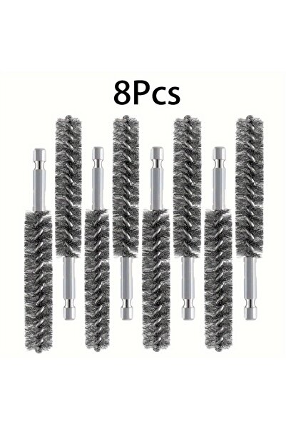 Choice 8Pcs Wire Brush Hole Brush, Nylon Twisted Rust Removal, Hexagonal Dril...