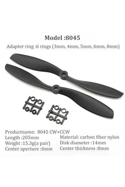 Choice A pair 8045 1Pair Gemfan Carbon Fiber Nylon CW CCW PROP 8038 8045 9047...