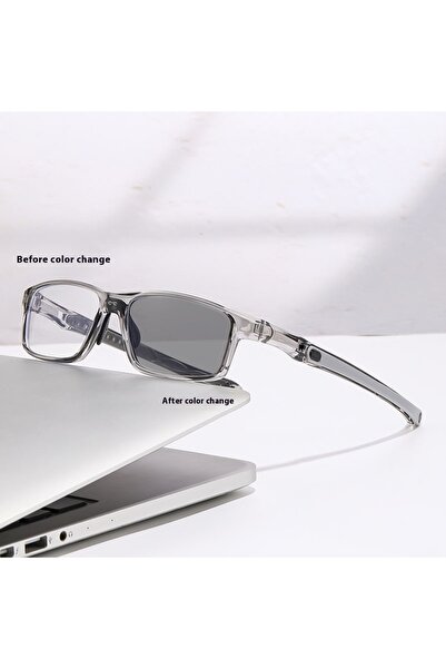 Choice25 +150 grey Sports Photochromic Multifocal Reading Glasses, Neutral Pr...